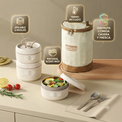 🤯Lonchera Térmica Sellada+ forro: Adiós a los Sabores Mezclados y a la Comida Fría🥗🔥