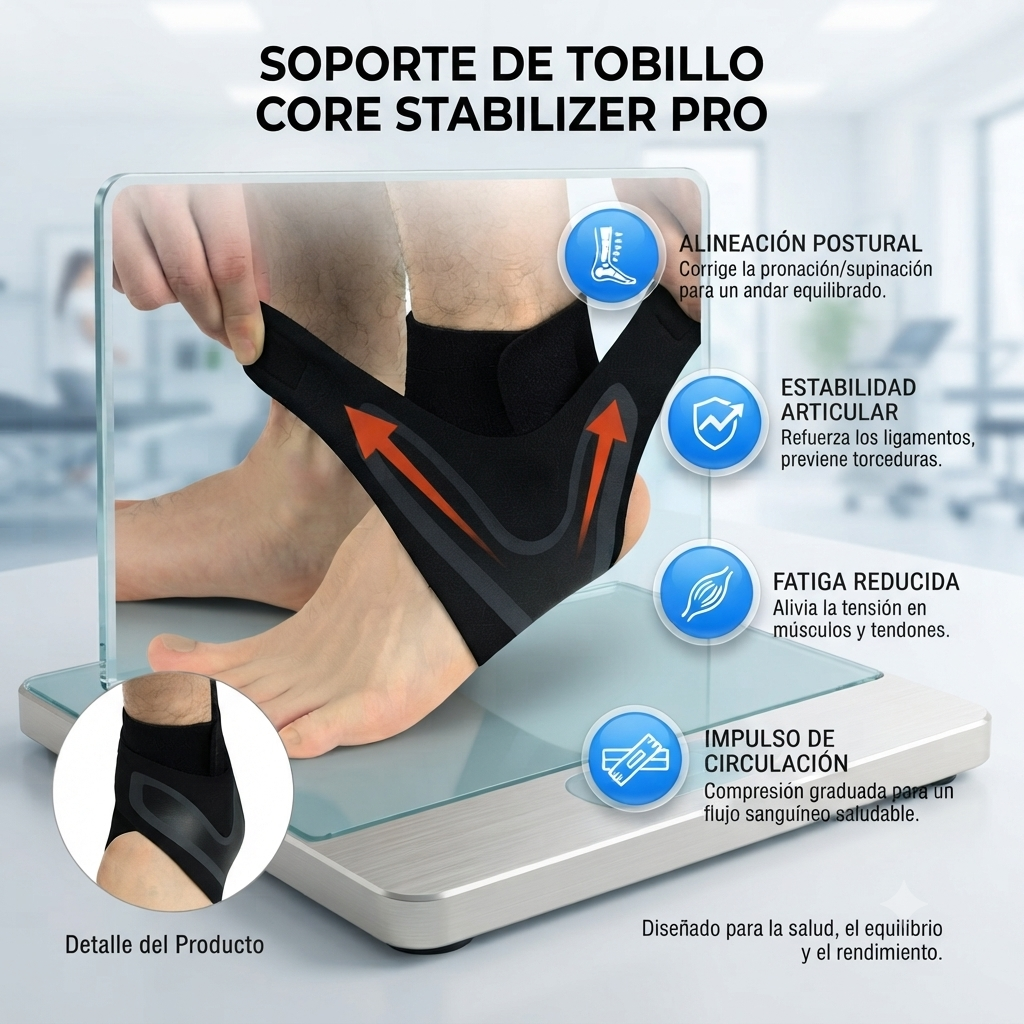 AnkleGuard Pro™ - Tobillera de Compresión con Soporte Elástico y Correa Ajustable Ultradelgada