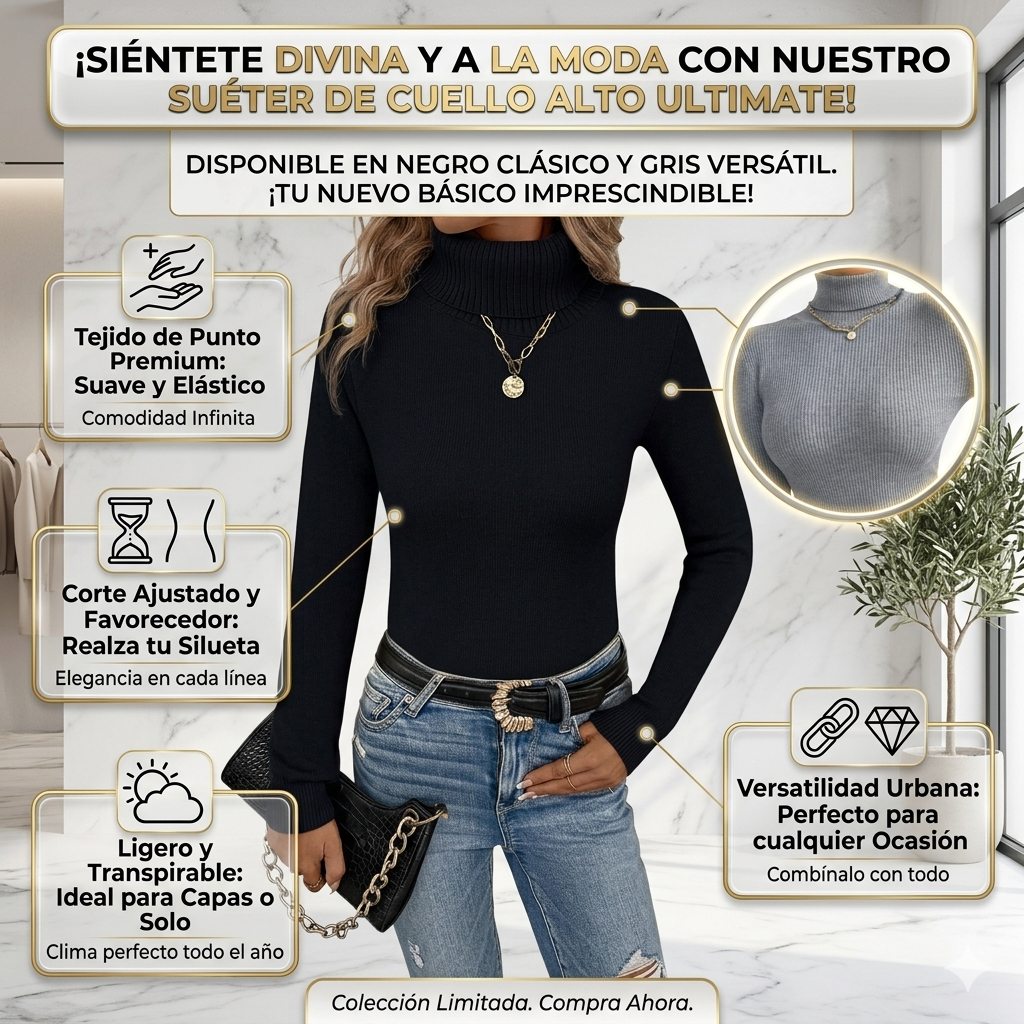 1+1 Beatle De Cuello Alto de Invierno🔥 PROMO 2 por el precio de 1
