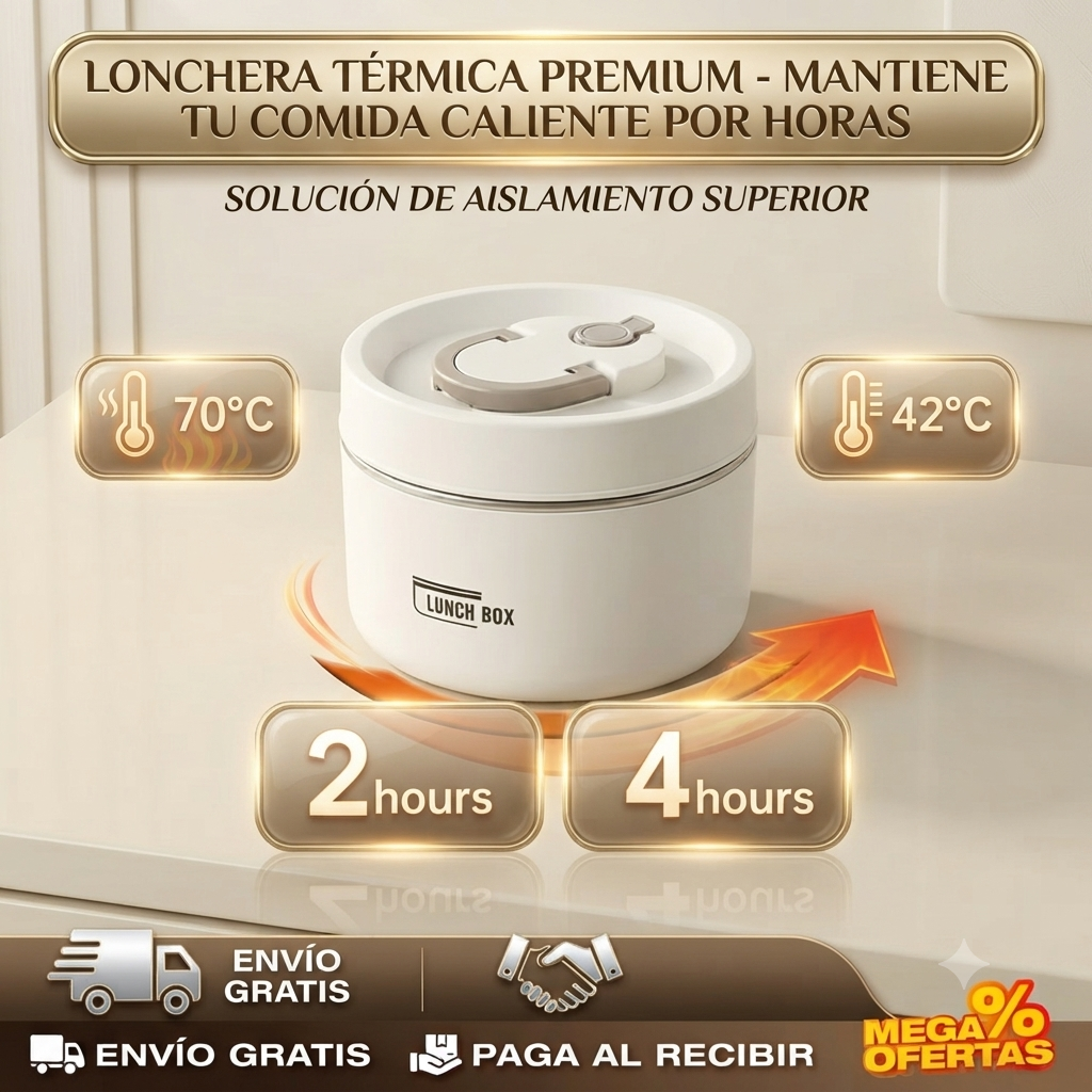 🤯Lonchera Térmica Sellada+ forro: Adiós a los Sabores Mezclados y a la Comida Fría🥗🔥