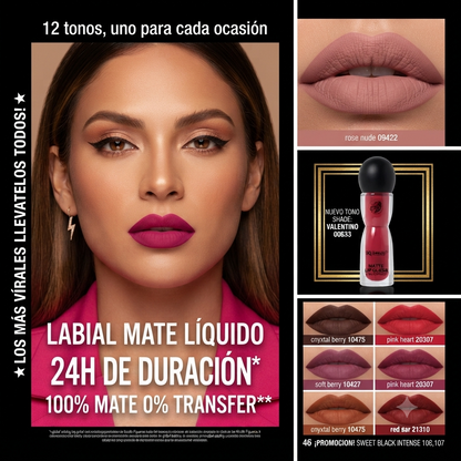 OFERTA ESPECIAL: Set 12 Pcs Labiales Mate Suave Hidratan😚🌹 (Copia)