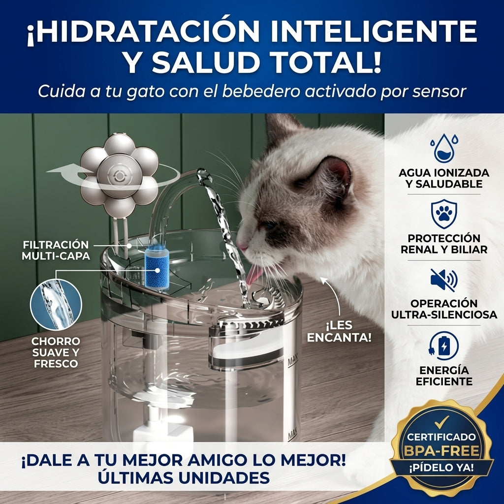👉🏻💦Bebedero De Agua Para🐶 Mascotas🐕‍🦺🐈‍⬛ Hidratación Inteligente