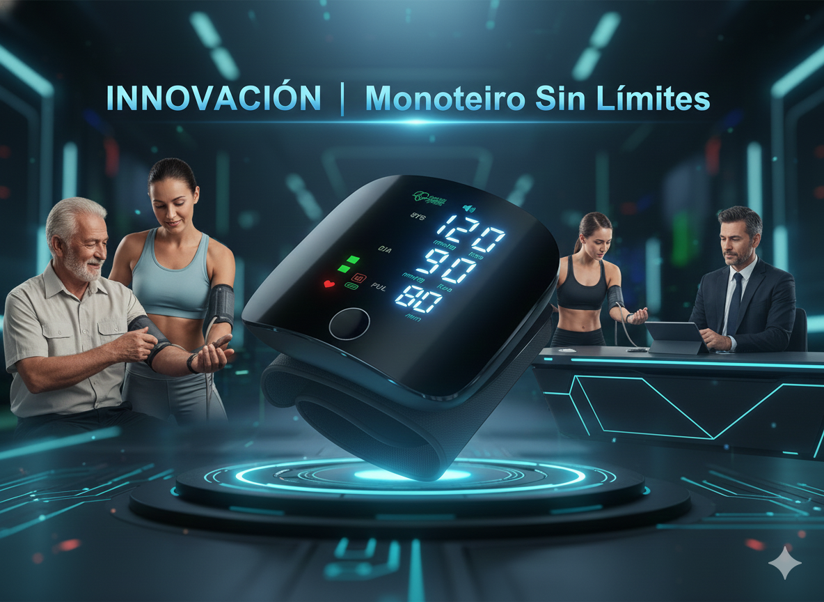 Monitor de Presión🧑‍⚕️ CardioSync para Muñeca 🤌 ¡Controla tu Presión Arterial🌩️ en un Instante, Donde Estés!