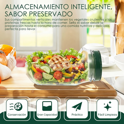 SaladPod🥬 Frasco Inteligente Hermetico Para Ensaladas y más...👉🏻😉