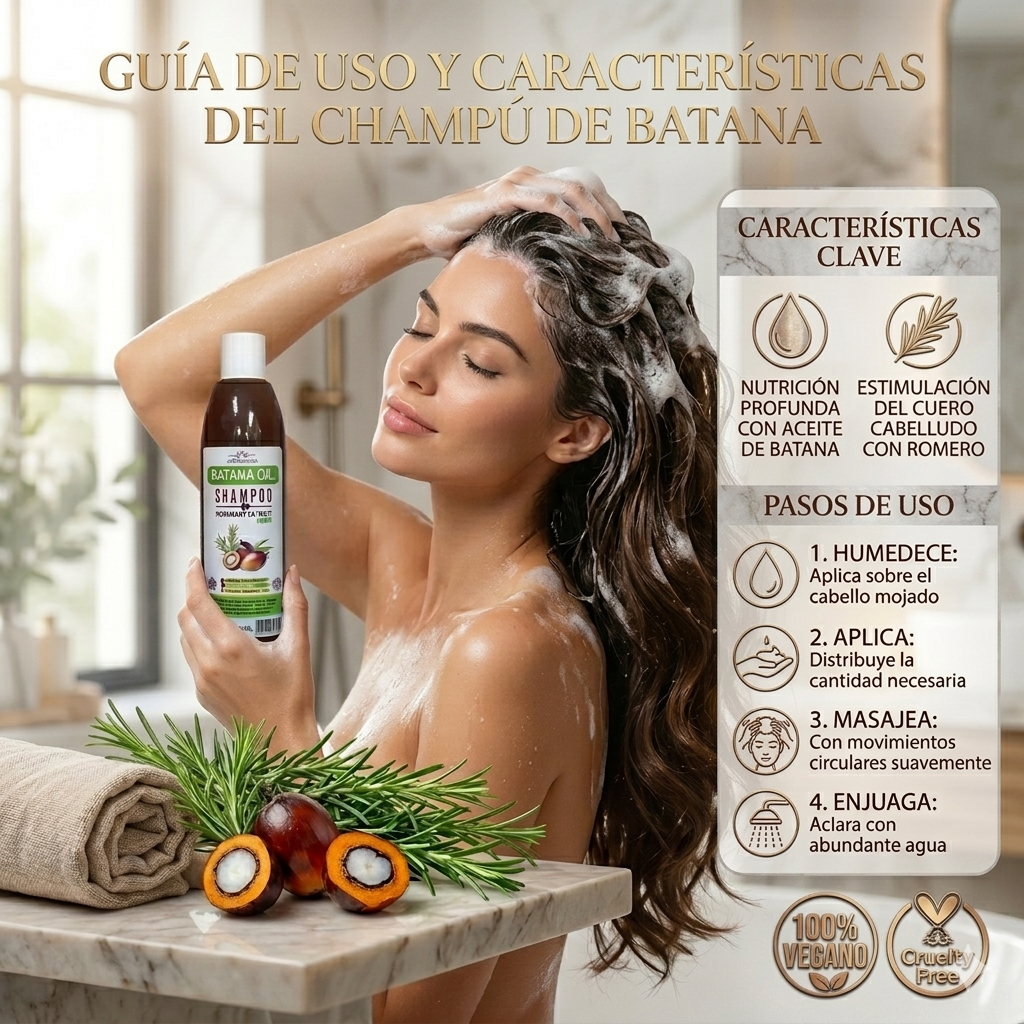 Shampo Batana Crecimiento Cabello: El secreto para un cabello largo, fuerte🔥💪🏻