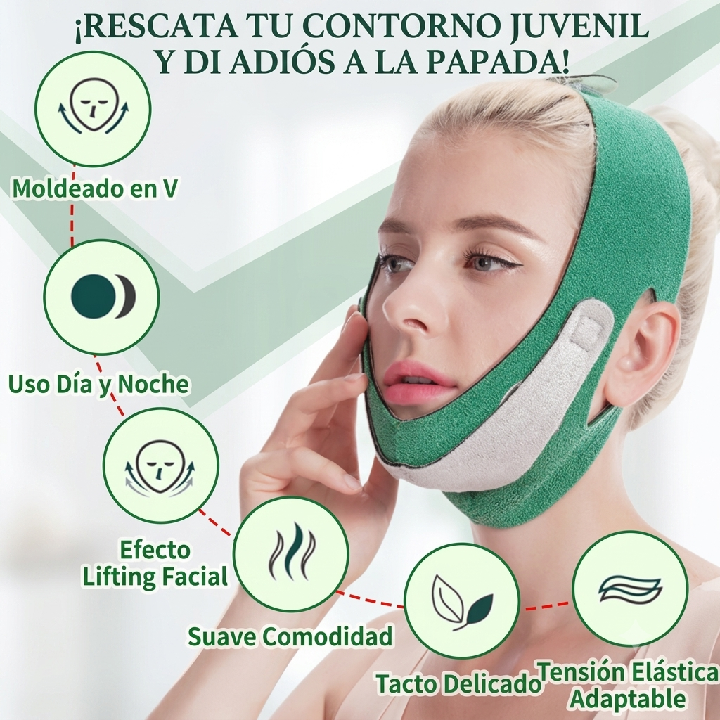 OFERTA 2X1🎁Reductor Mascarilla lifting 🔥facial Cinturón antipapada🤯