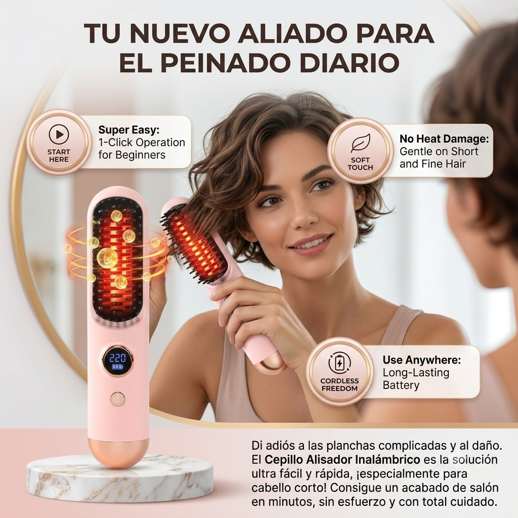 ReadyGo Brush: Cepillo Alisador:😉 ¡Adiós al frizz en cualquier lugar! 👉🏻 Premium ✨