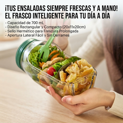 SaladPod🥬 Frasco Inteligente Hermetico Para Ensaladas y más...👉🏻😉
