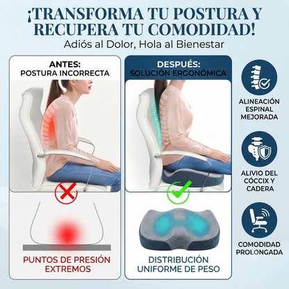 🔥OFERTA ESPECIAL Cojin hergonomico🛡️ Para dolor de coxis😉