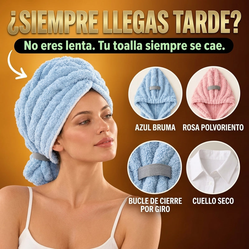 Cabello suave y sin frizz tras usar la toalla