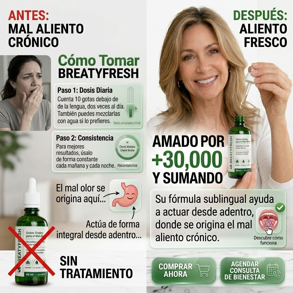 Breatify Gotas Para Mal Aliento:  Cambia tu enfoque con Wellfresh 👇