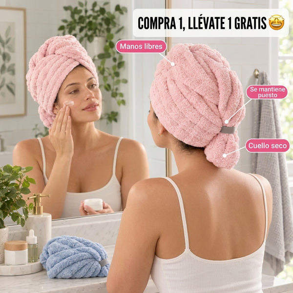 Toalla para cabello después de la ducha