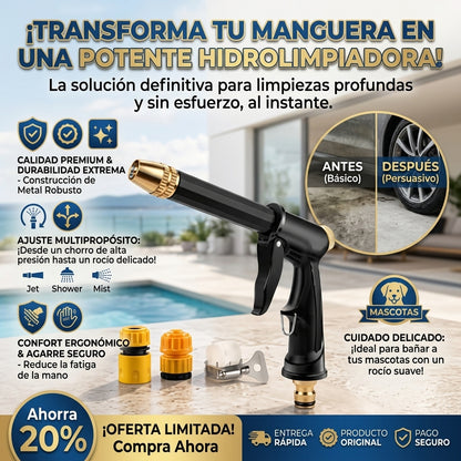 🤯Boquilla De Agua 💧De Alta Presion 5 En 1🔥😯