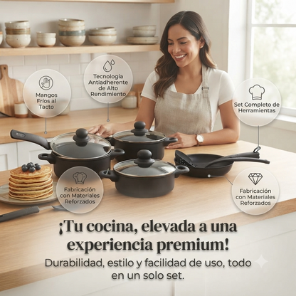 🔥👉🏻Set de Cocina Ollas y Sartenes🍳 👩🏻‍🍳