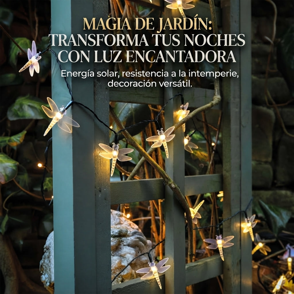 💫Guirnalda De Libelulas 👉🏻🏵️De Luces Led🌟