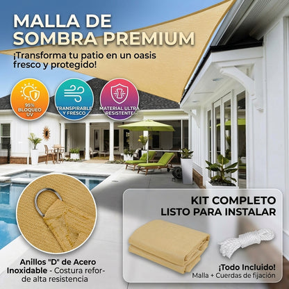 Toldo Vela Triangular 3.5 X 3.5 M
