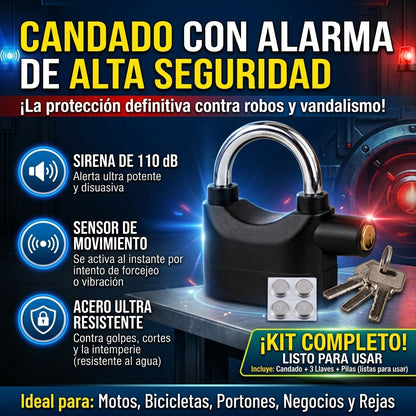 Candado Anti Robo Con Alarma