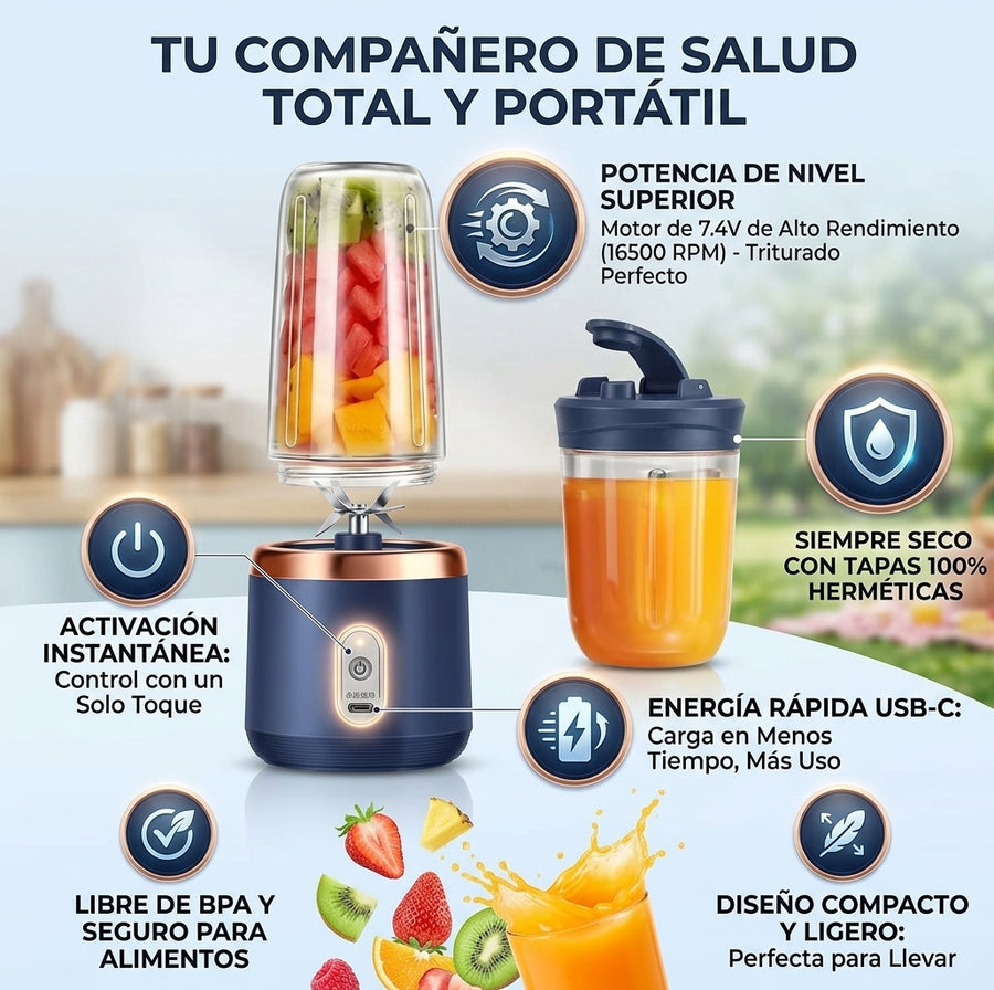 Mini Batidora 2 Vasos de 400ml GasparCl