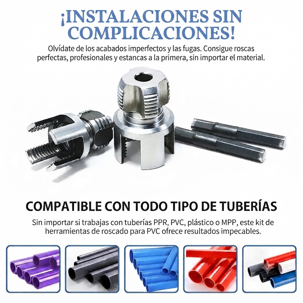 Herramienta Roscador 🔥Tubo Pvc Ppr 12 Y 34 para Taladro⚙️👷🏻