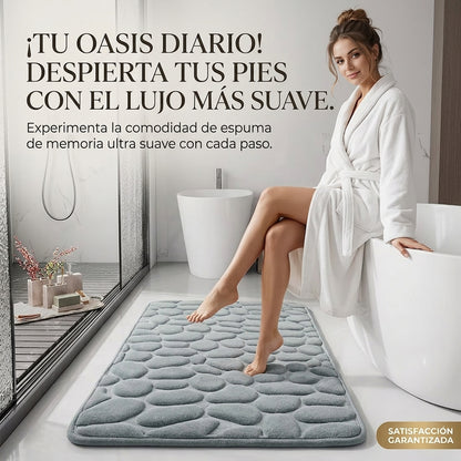Plebble Luxe🛡️ Alfombra Antideslizante Efecto Piedra👉🏻😉 La comodidad en cada Paso