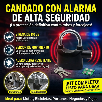 Candado Anti Robo Con Alarma
