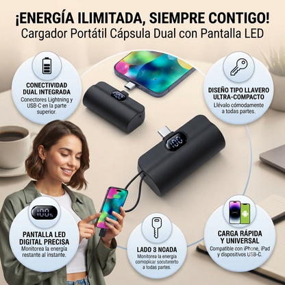 Cargador Portatil Capsula Tipo Llavero