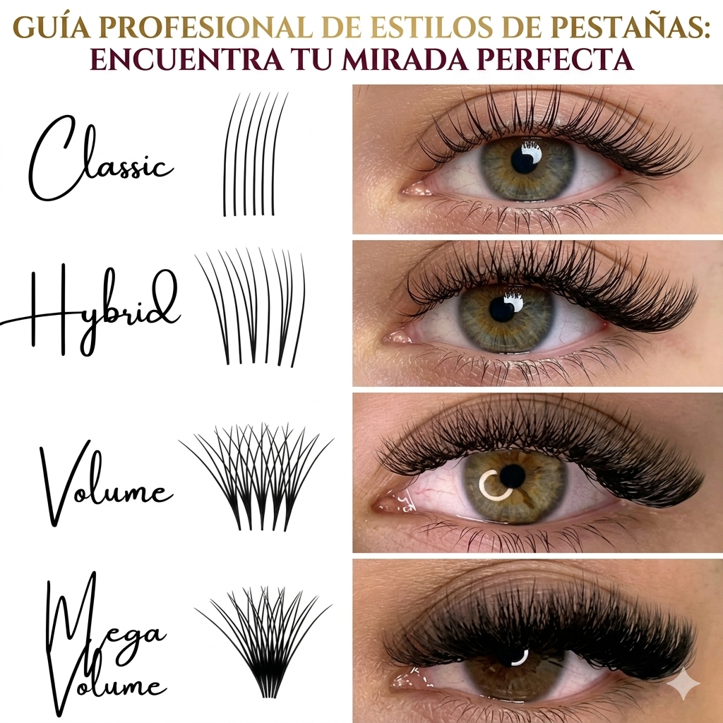Kit JDM Extensiones De Pestanas 3D Diseño Ojo de Gato Perfecto en 10 Minutos