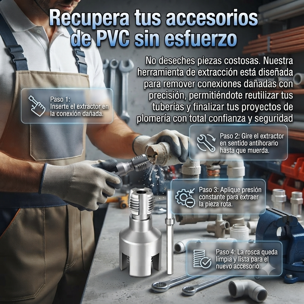 Herramienta Roscador 🔥Tubo Pvc Ppr 12 Y 34 para Taladro⚙️👷🏻