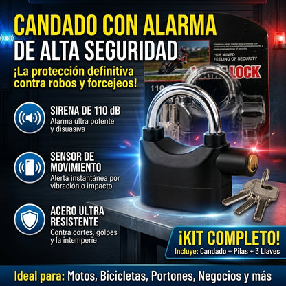Candado Anti Robo Con Alarma