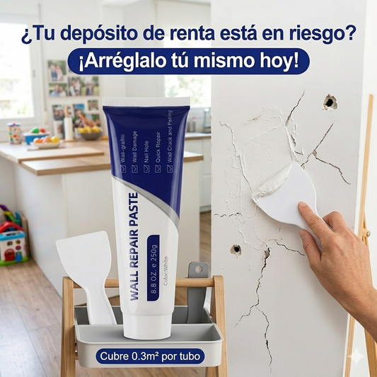 1+1 WallFix Pro: Crema Reparadora de Paredes - Cubre Grietas y Agujeros Instantáneamente OFERTA 2X1🔥