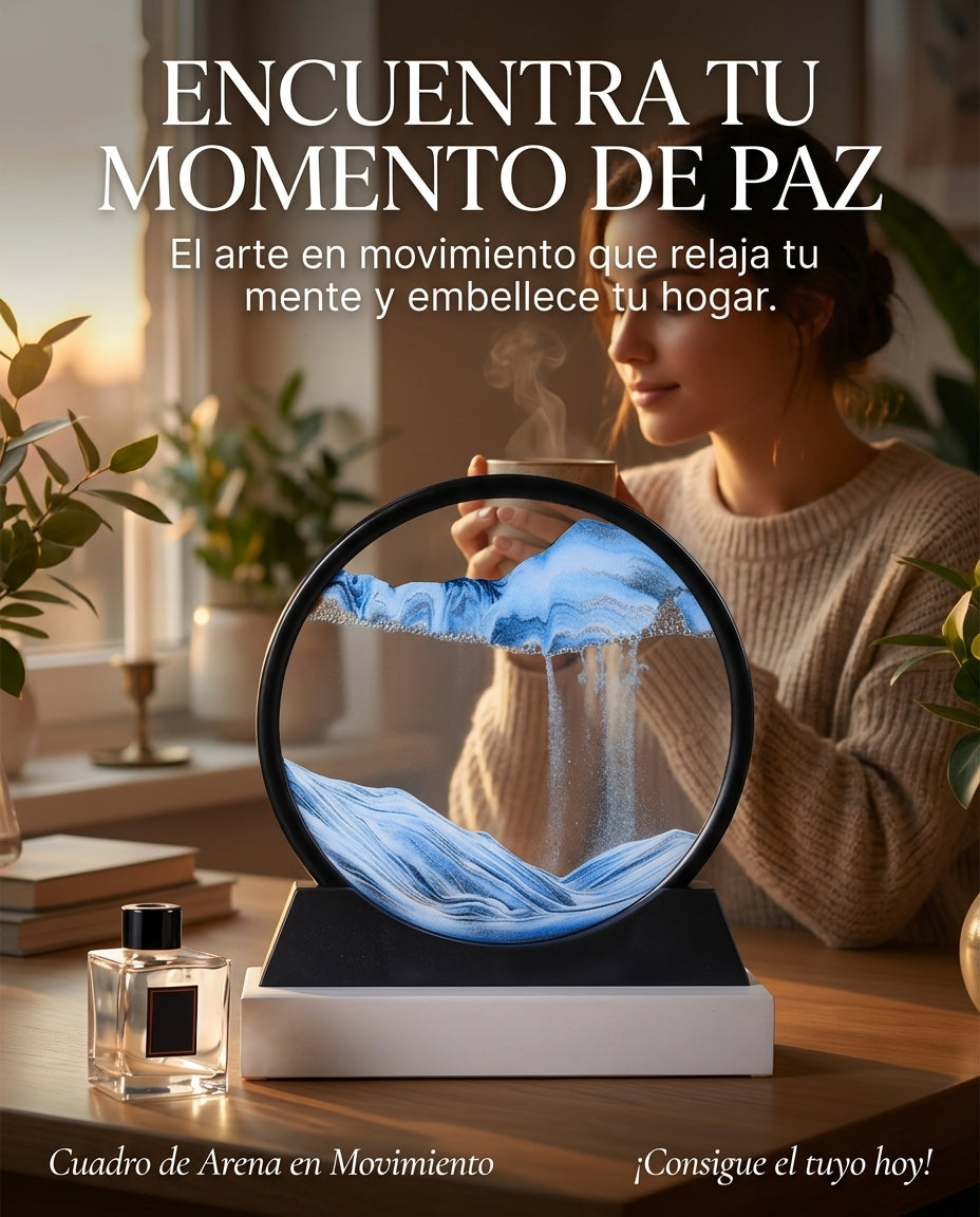 Detalle del diseño escultural del reloj de arena montaña
