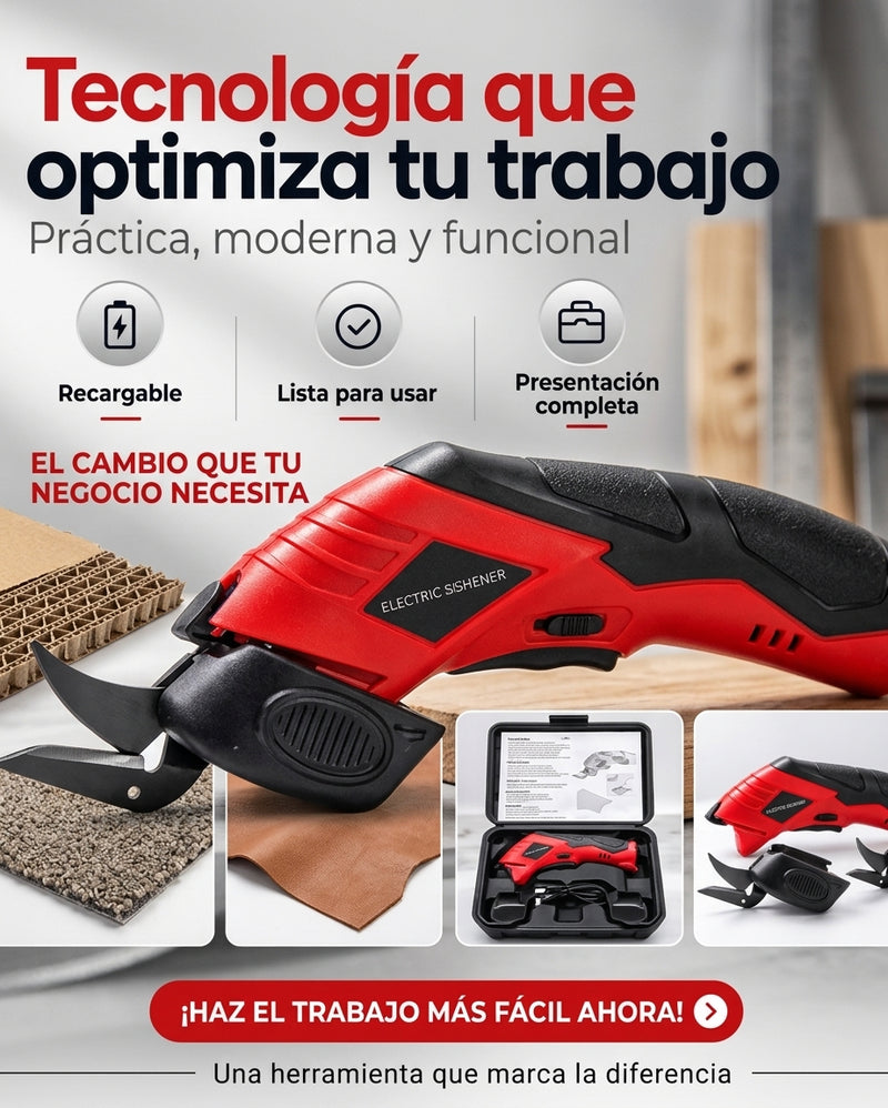 Tijera eléctrica inalámbrica con cargador