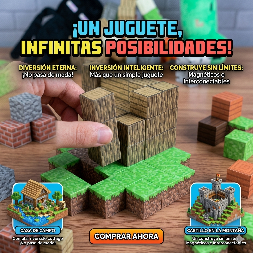 Minecraf: Bloques Mangneticos Premium 28 Piezas
