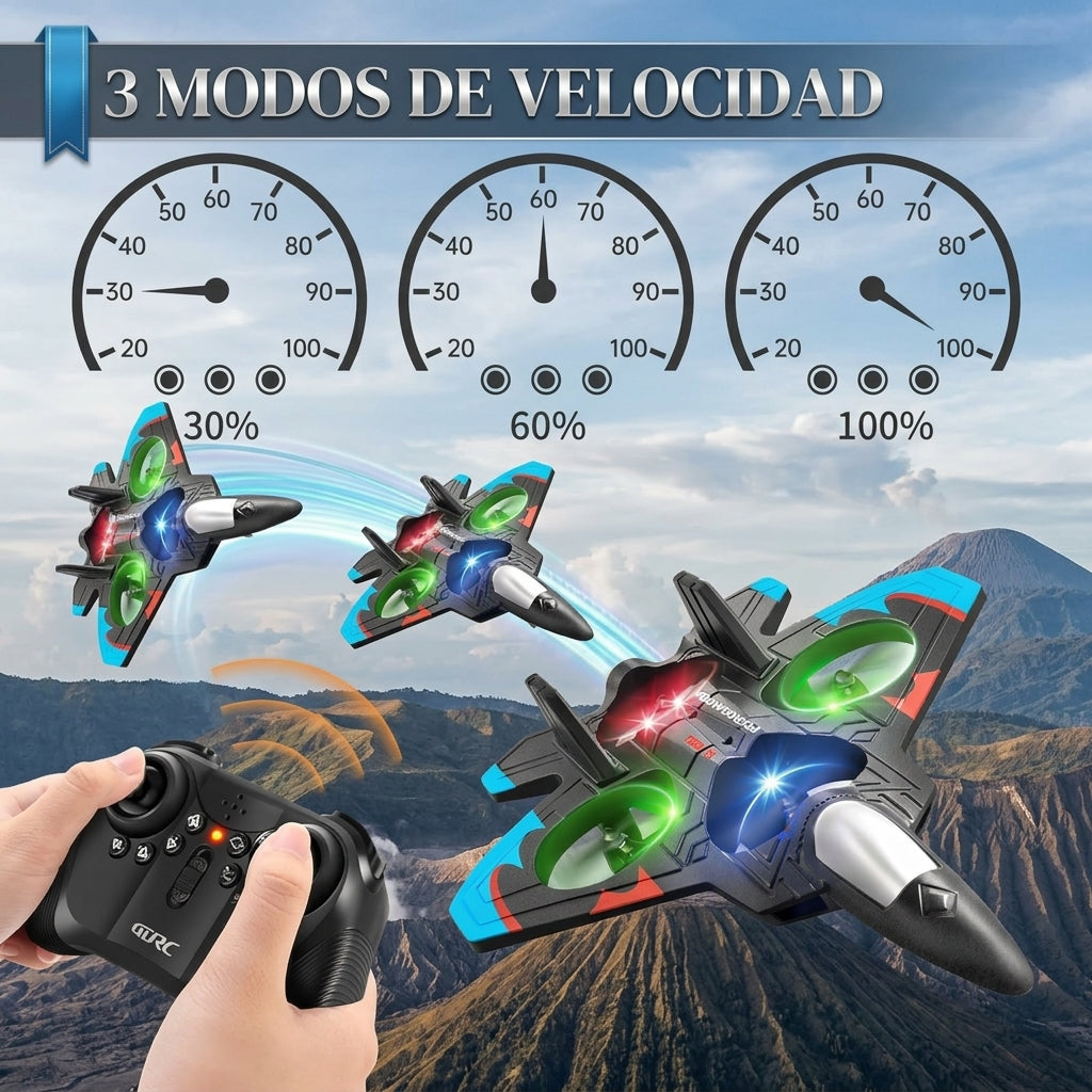 Diseño detallado de avión de combate del dron Air Fighter