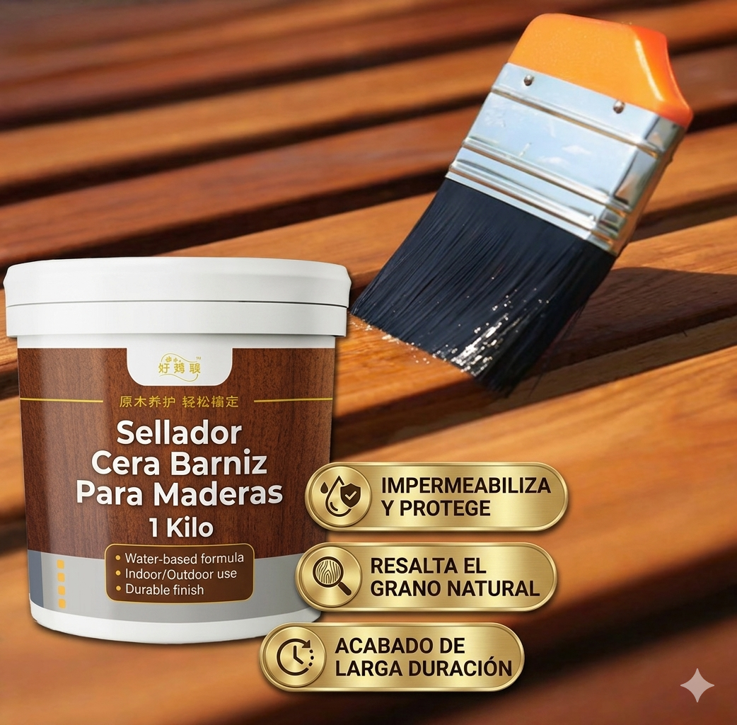 RestoReguard™ - Sellador Cera Varnis Para Maderas 1 Kilo