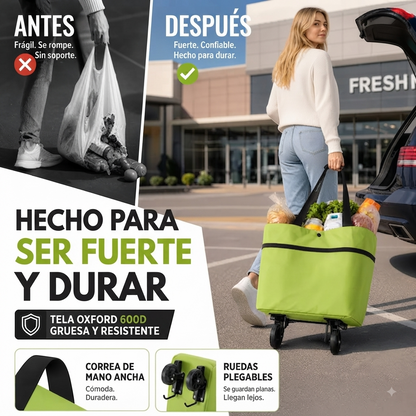 Bolsa Plegable Tipo Carrito Compras