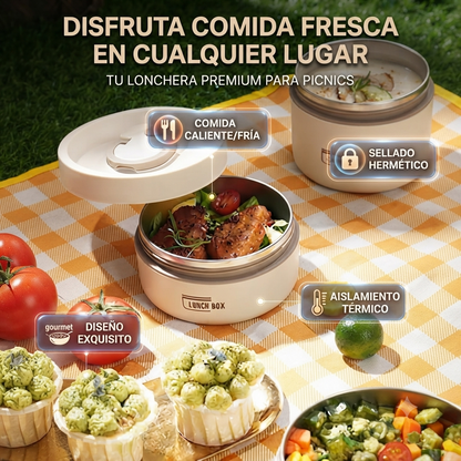 🤯Lonchera Térmica Sellada+ forro: Adiós a los Sabores Mezclados y a la Comida Fría🥗🔥