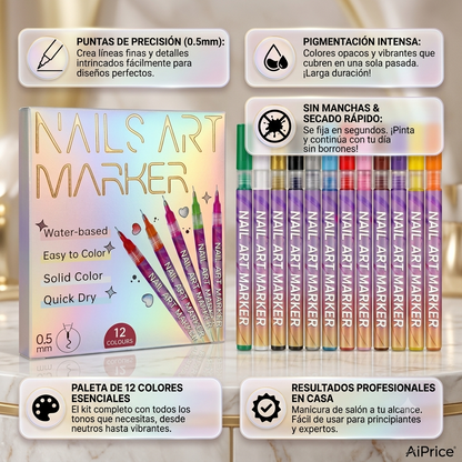 SET NAIL: 🤯 12 Marcadores Para 😉💅🏻uñas perfectas 👉🏻🔥