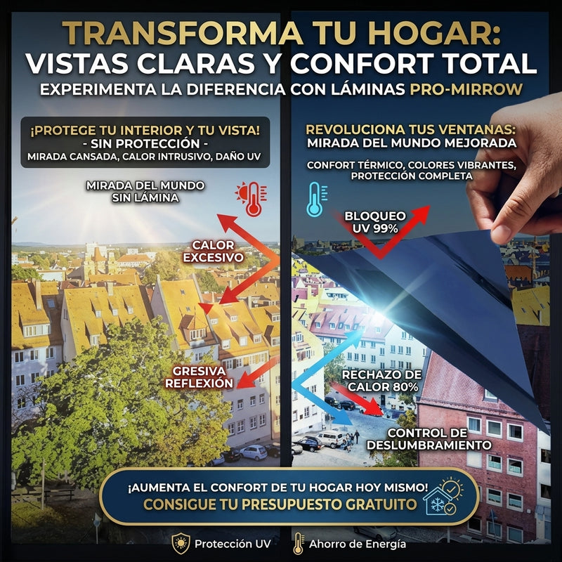 Instalación del film electrostático con agua