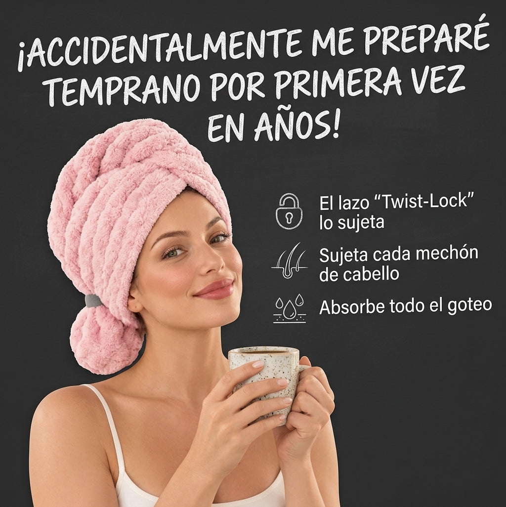 Toalla para cabello de secado rápido plush