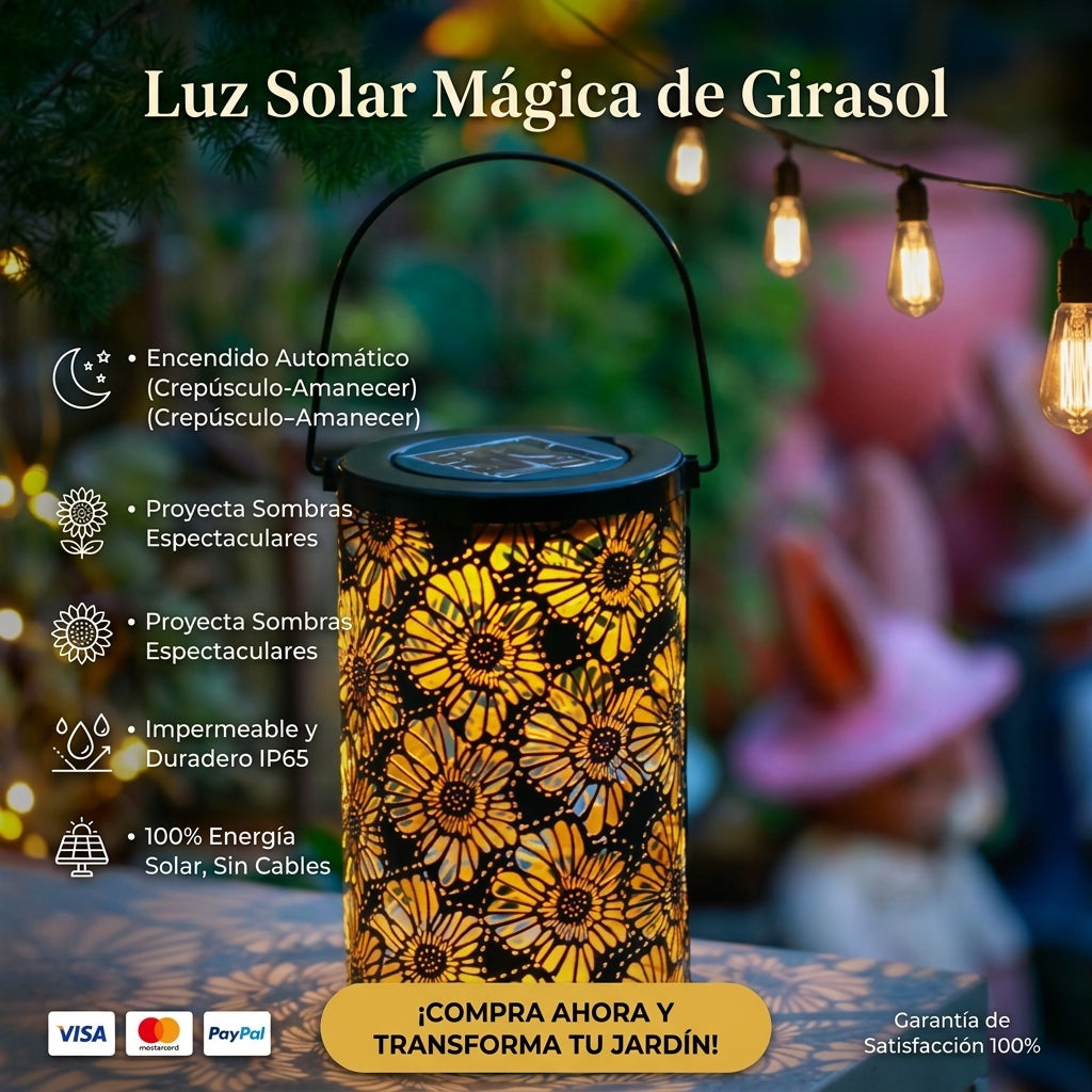 🌞👉🏻 Lamp Solar Exterior Jardín Girasoles🌻🤯