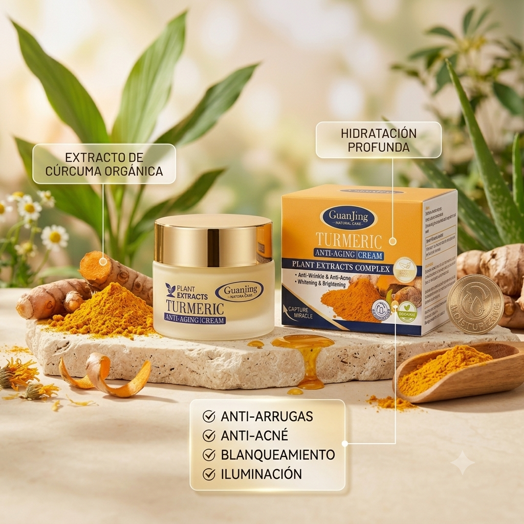 Crema Facial Anti Edad De Curcuma
