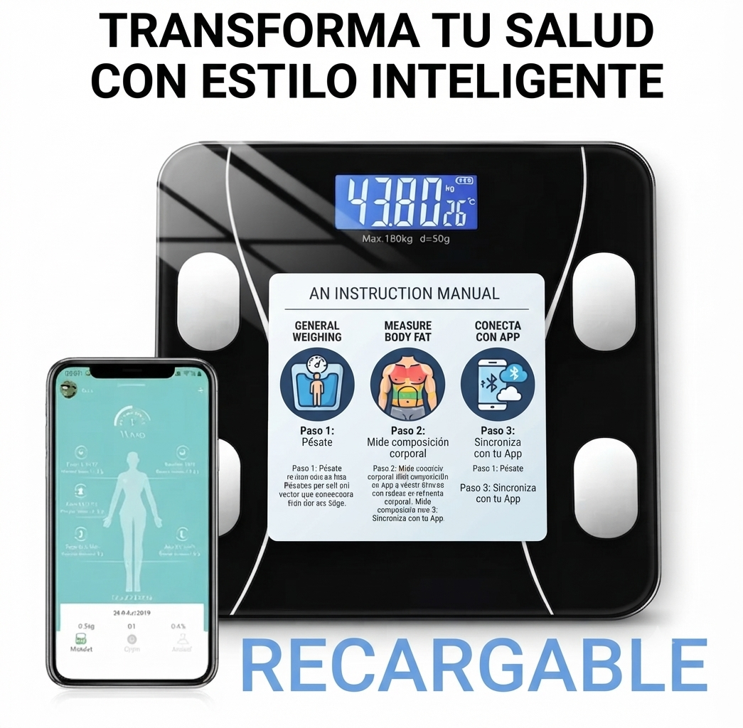 Bascula Electronica Balanza Bluetooth In