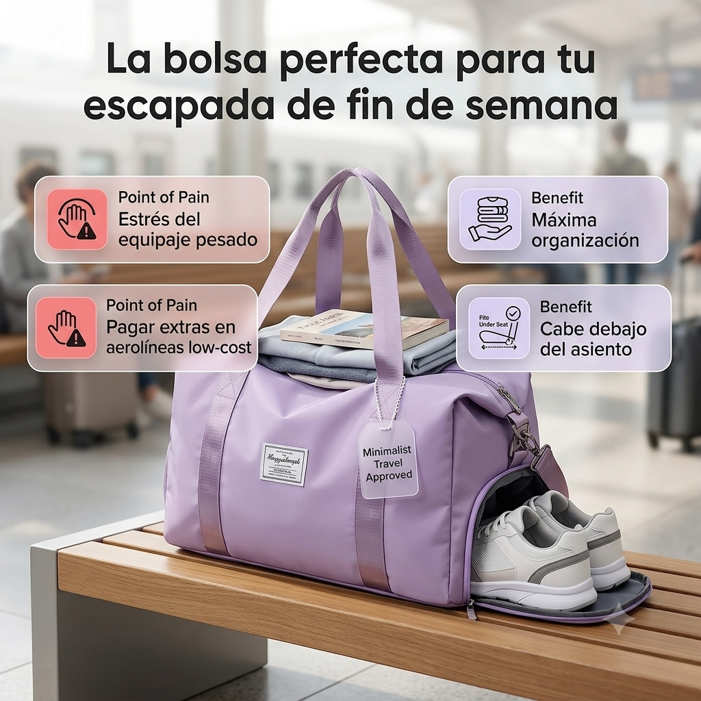 🔥Bolso Deportivo De Mano Para Viaje Y Gym🤯Comodidad y espacio 👜😉