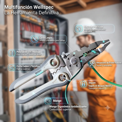 Wellspec 👷🏻Alicate Multifunción🪛⚙️La Herramienta definitiva