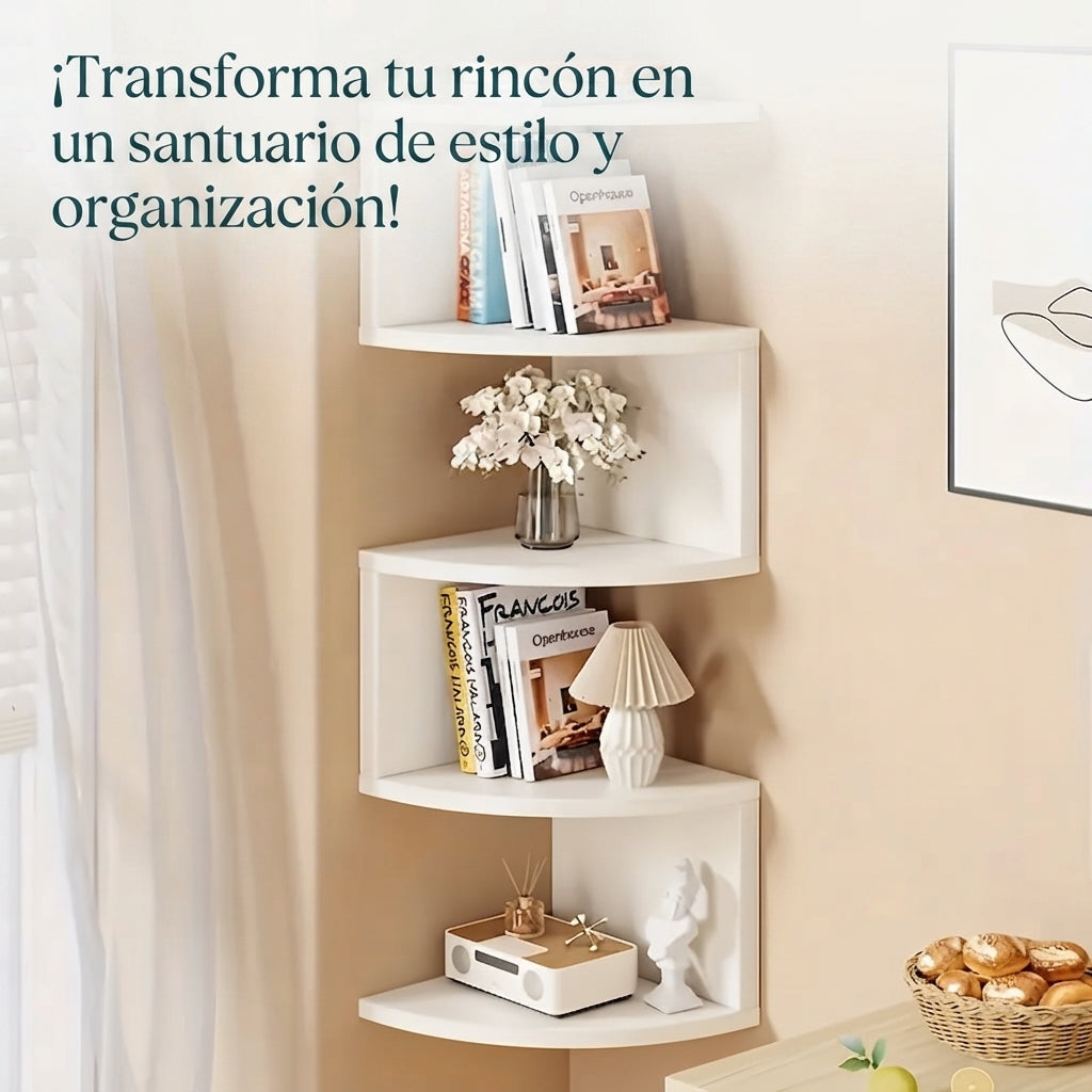 ECOGAR: Estante Esquinero Flotante 5 Niveles👉🏻🏠Organiza tus espacios