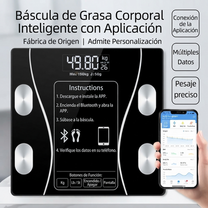 Bascula Electronica Balanza Bluetooth In
