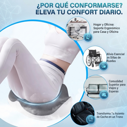 🔥OFERTA ESPECIAL Cojin hergonomico🛡️ Para dolor de coxis😉
