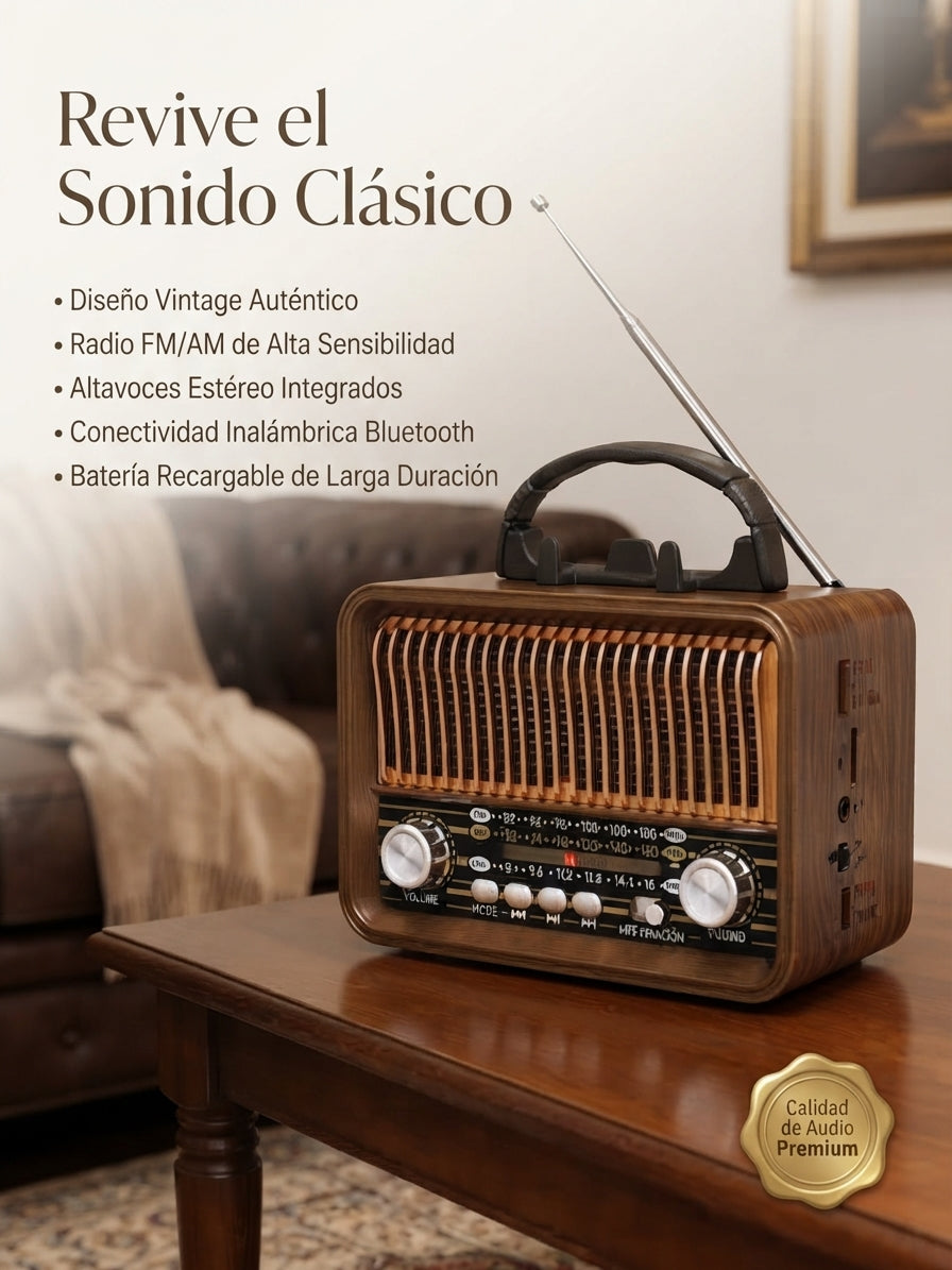 Radio vintage como pieza decorativa en el hogar