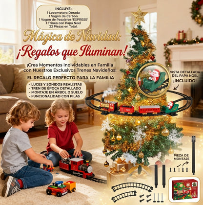 💫Set De Tren 🚂Colgante🎄 Para Árbol De Navid🎁🧑🏻‍🎄🎄
